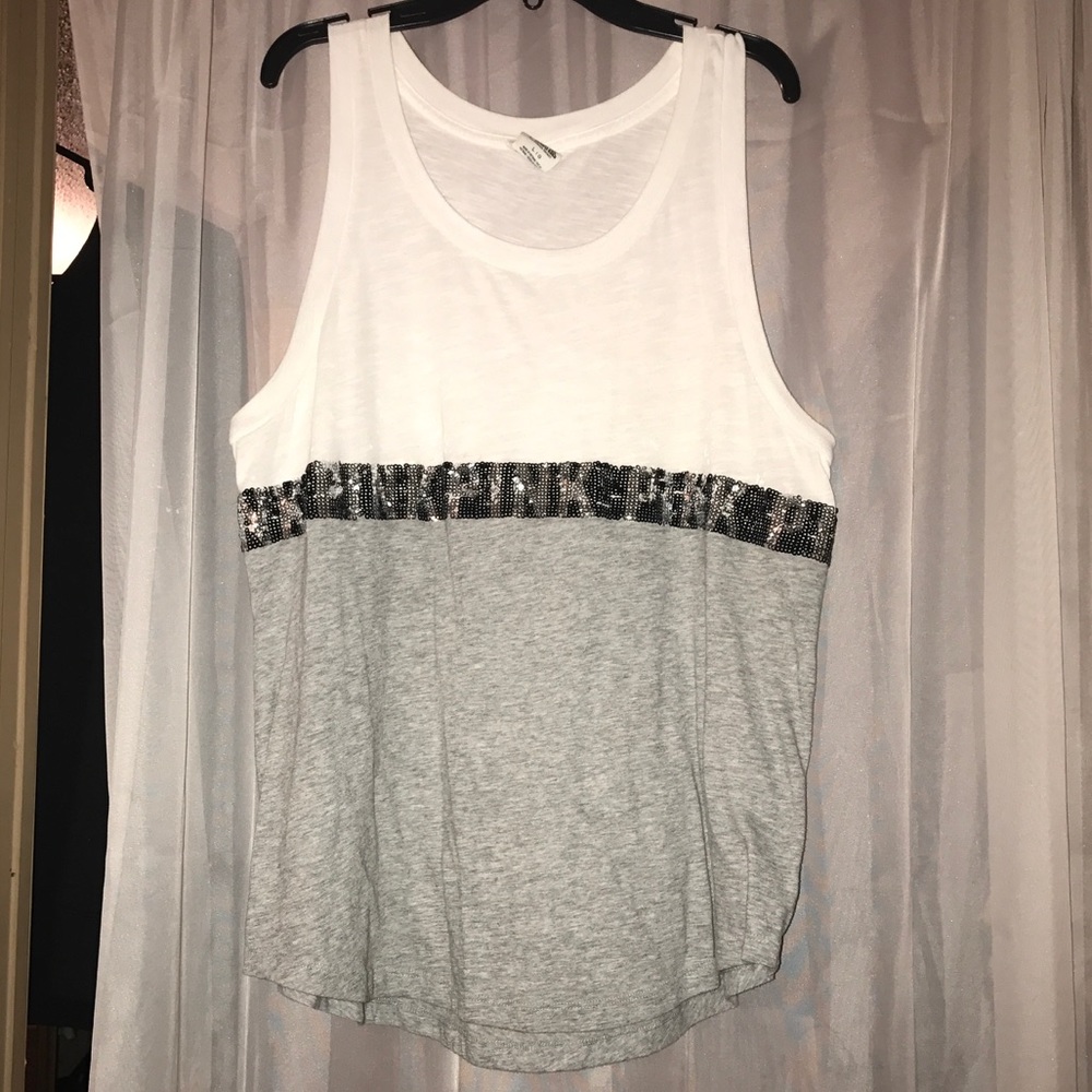 Victoria Secret Pink Sequin Tank sz L